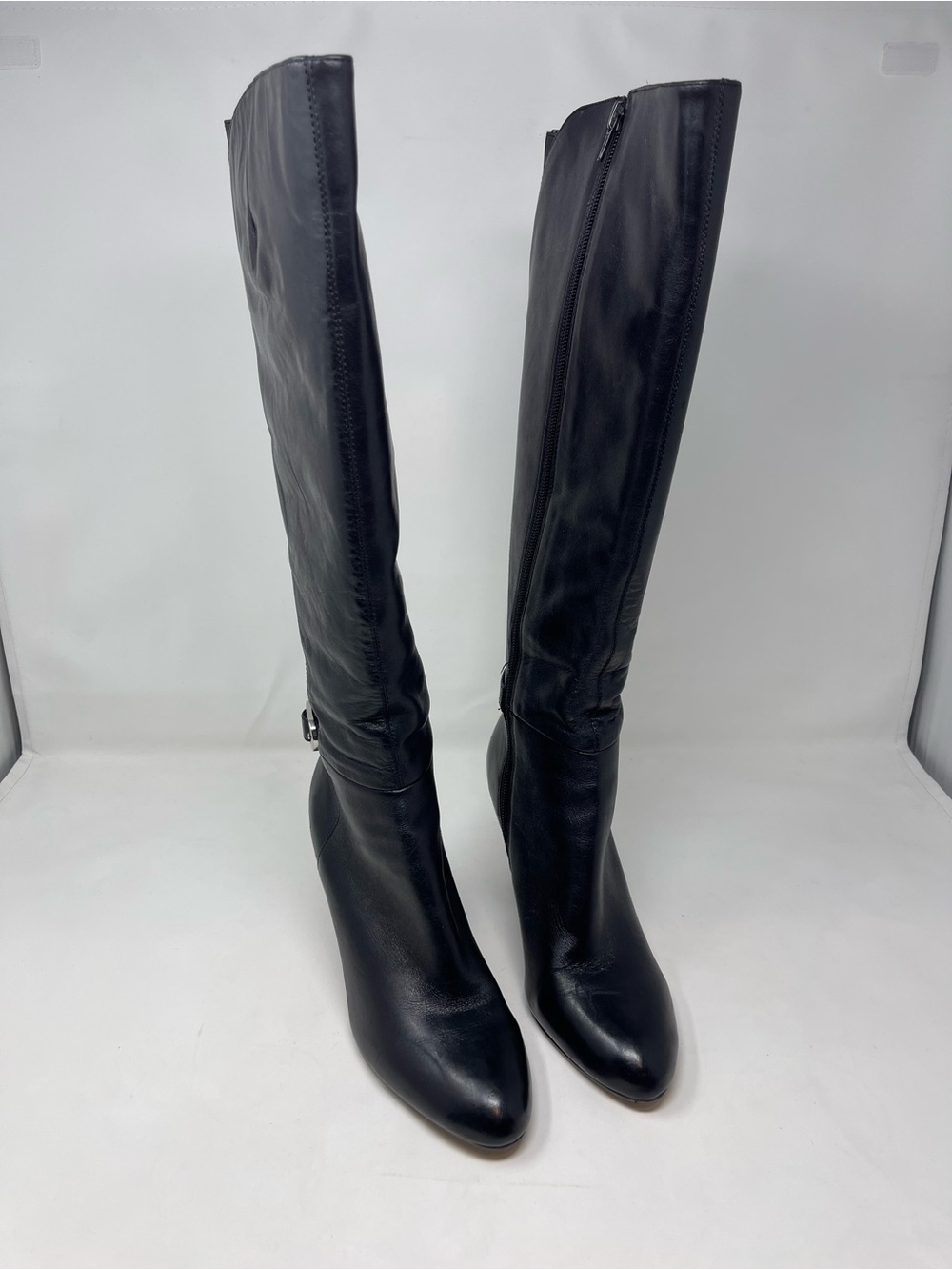 Marc Fisher Black Over-the-Knee Leather Boots